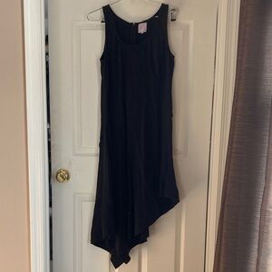 Chic Asymmetrical Black Dress